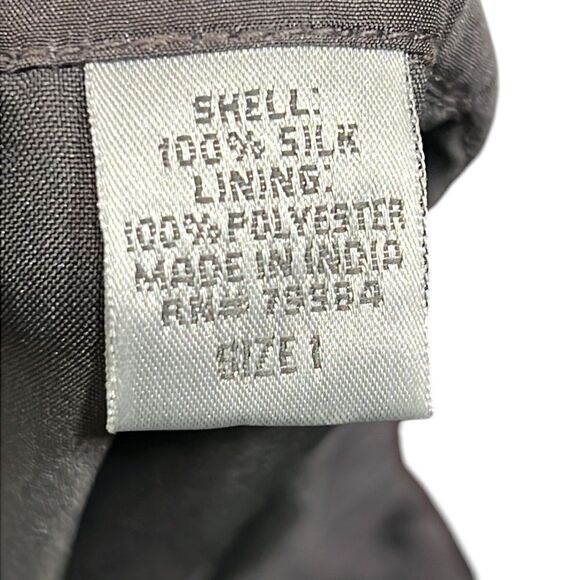 Chicos Skirt Size 1 Woman’s 8 Silk Midi A-Line Gray Beaded Sequins Lined - Picture 9 of 9